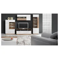 Inne meble do salonu - Meblościanka E Monsun Meblar Czarny / Orzech Baltimore - miniaturka - grafika 1