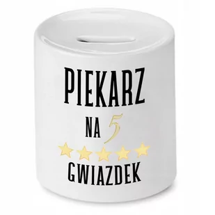 SKARBONKA DLA PIEKARZA NA PIĘĆ GWIAZDEK PREZENT z Nadrukiem ze Zdjęciem - Skarbonki - miniaturka - grafika 1