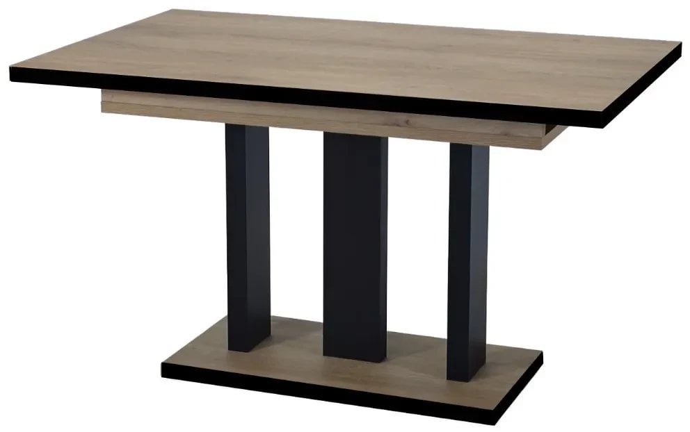 Stół rozkładany APPIA BLACK 130210x80 dąb cremona ENDO