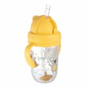 Kubki dla dzieci - Canpol Babies Kubek niekapek z rurką i odważnikiem żółty Exotic 270 ml - miniaturka - grafika 1