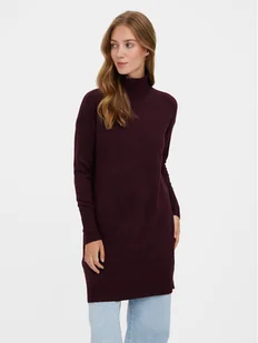 Vero Moda Sukienka dzianinowa 10199744 Fioletowy Regular Fit - Sukienki - miniaturka - grafika 1