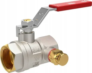 Zawór kulowy do wody 1GW SENA VA30 ze spustem i odpowietrznikiem dźwignia Inox - Akcesoria grzewcze - miniaturka - grafika 1