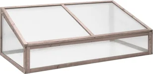 Szklarnia szara 110x58,5x39 cm drewno jodłowe - Szklarnie ogrodowe - miniaturka - grafika 1