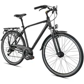 Rowery - Rower trekkingowy INDIANA X-Road 3.0 M19 28 cali męski Czarno-brązowy - miniaturka - grafika 1