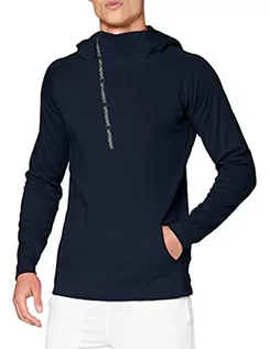 Bluzy męskie - Uhlsport Essential Pro bluza z kapturem męska z zamkiem błyskawicznym, niebieski, l - grafika 1