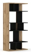 Inne meble do salonu - Regał Twin Dąb Wotan / Czarny Mat - miniaturka - grafika 1