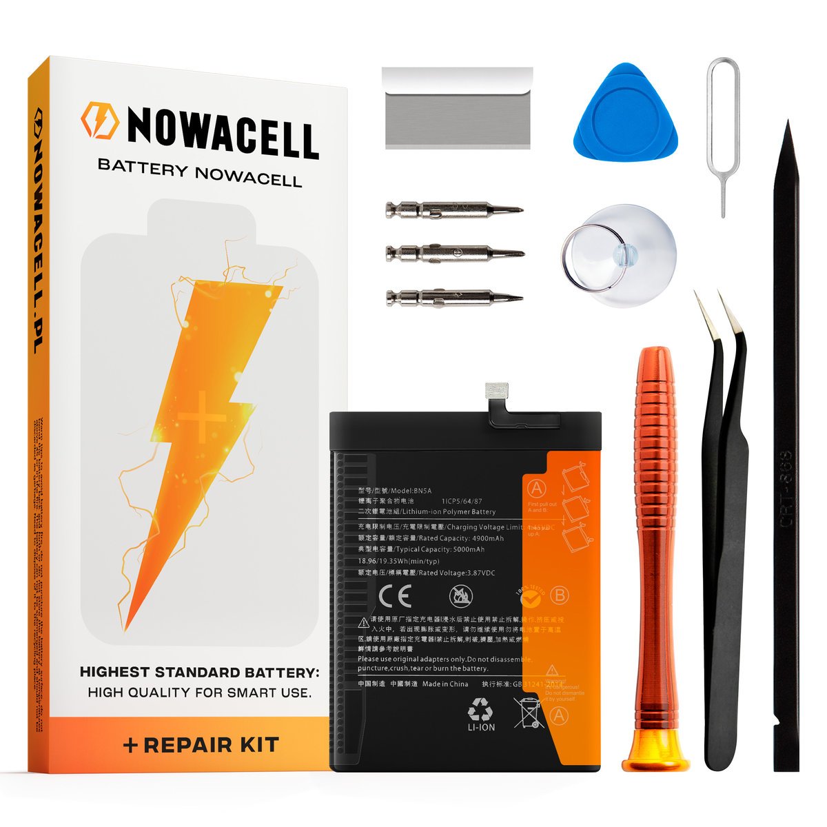 Bateria BN5A do Xiaomi POCO M3 Pro, 5000 mAh, Zestaw Naprawczy