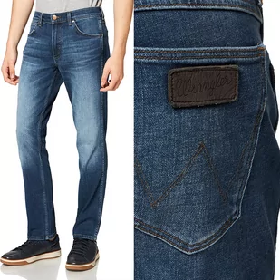 Wrangler Greensboro Blue Sweep Brushed W31 L34 - Spodnie męskie - miniaturka - grafika 1