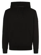 Bluzy męskie - Calvin Klein Jeans Męska bluza z kapturem Mężczyźni Bawełna czarny jednolity, S - miniaturka - grafika 1
