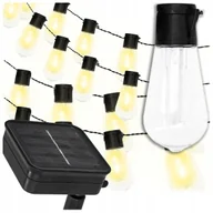 Dekoracje sali - Girlanda Solarna Na Balkon Girlandy Ogrodowa Led 20 Żarówek 5 M 8 Trybów - miniaturka - grafika 1