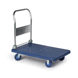 B2B Partner Wózek platformowy ze składaną rączką, 900 x 600 mm, nośność 300 kg 494026 - Wózki magazynowe - miniaturka - grafika 1