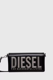 Diesel torebka skórzana kolor czarny - Torebki damskie - miniaturka - grafika 1