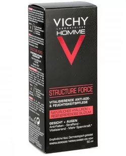 Vichy Homme Structure Force przeciwzmarszczkowy krem wzmacniający z kwasem hialuronowym 50 ml - Kremy do twarzy - miniaturka - grafika 4