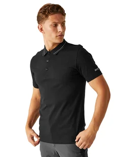 Regatta Funkcyjna koszulka polo "Forley" w kolorze czarnym - Koszulki sportowe męskie - miniaturka - grafika 1