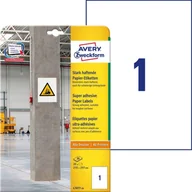 Etykiety do drukarek - Avery Zweckform Etykiety Zweckform Papierowe Do Trudnych Powierzchni 210 x 297 Białe 20 Arkuszy A4 ZW605 - miniaturka - grafika 1