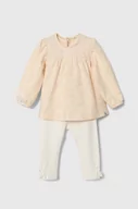 Dresy i komplety dla dziewczynek - United Colors of Benetton komplet niemowlęcy kolor pomarańczowy - miniaturka - grafika 1