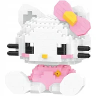 Klocki - Klocki Hello Kitty Figurka Kotek Duży Box Prezent Dziewczynka 382 Elementy - miniaturka - grafika 1