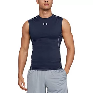 Koszulki sportowe męskie - Under Armour Męska koszulka kompresyjna HeatGear Armour bez rękawów - grafika 1