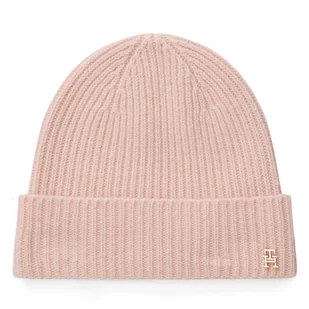 Czapka Tommy Hilfiger Th Cashmere AW0AW17772 Różowy - Czapki damskie - miniaturka - grafika 1