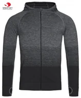 Bluzy męskie - SUPER CENA i JAKOŚĆ STEDMAN Bluza Męska z Kapturem CZARNA Rozmiar S - miniaturka - grafika 1