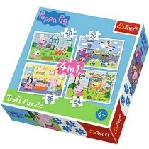 Trefl Puzzle 4w1 Wspomnienia z wakacji Peppa