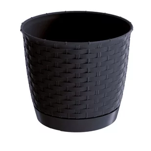 Prosperplast Doniczka Ratolla Round DRLO250 antracyt - Donice - miniaturka - grafika 1