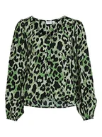 Koszulki i topy damskie - Vila Women's ViFINI dekolt w serek, L/S TOP/SU-NOOS, koszulka z długim rękawem, zielony mineralny/AOP: KIA, 44, Mineral Green/Aop:kia, 44 - miniaturka - grafika 1