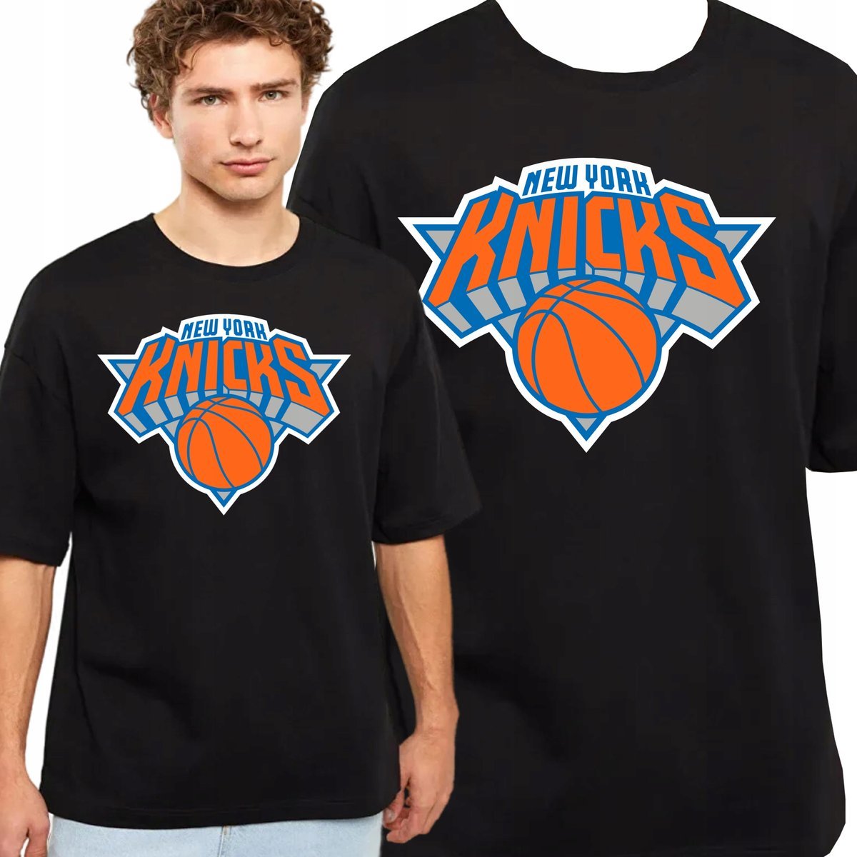KOSZULKA NEW YORK KNICKS NBA PREZENT JAKOŚĆ BAWEŁNA XXL 0482 CZARNA