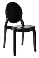 Krzesła - King Home Krzesło ELIZABETH czarne poliwęglan PC502.BLACK - miniaturka - grafika 1