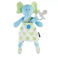 Smoczki uspokajające - CHICCO Chicco Pocket Friend 0m+-niebieski sloń Maskotka do smoczka dla dzieci 0m+ CC 00008013200000 - miniaturka - grafika 1