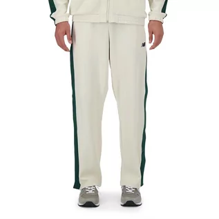 Spodnie sportowe męskie - Spodnie New Balance MP41504LIN - beżowe - grafika 1