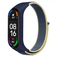Akcesoria do smartwatchy - Pasek Opaska Nylonowa do Xiaomi Mi Band 3/4/5/6 "Granatowy" - miniaturka - grafika 1