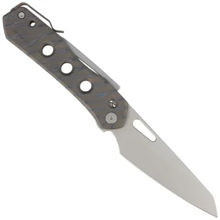 Nóż składany WE Knife Vision R Tiger Stripe Titanium, Silver Bead Blasted CPM 20CV by Snecx Tan (WE21031-6) - Noże - miniaturka - grafika 3