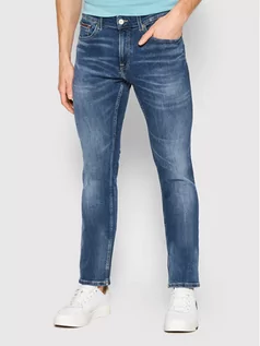 Spodnie męskie - Tommy Jeans Jeansy Scanton DM0DM13209 Granatowy Slim Fit - grafika 1