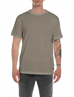 Replay T-shirt męski z krótkim rękawem z bawełny organicznej, 104 Warm Grey, M - Koszulki męskie - miniaturka - grafika 1