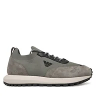 Sneakersy męskie - Sneakersy Emporio Armani X4X659 XR105 U558 Szary - miniaturka - grafika 1