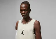 Koszulki męskie - Nike Air Jordan Dri-Fit Sport Graphic Tank Top Pearl White - miniaturka - grafika 1