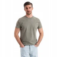 Koszulki męskie - Bawełniana męska koszulka militarny styl jasnooliwkowa OM-TSWT-0202 V2 L - miniaturka - grafika 1