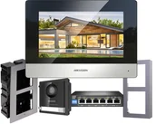 Wideodomofony - Wideodomofon dwumodułowy po skrętce PoE DS-KD8003-IME1 do konfiguracji HIKVISION - miniaturka - grafika 1