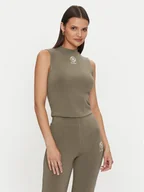 Bluzki damskie - Guess Bluzka Elea V4YP04 KCDN0 Khaki Regular Fit - miniaturka - grafika 1