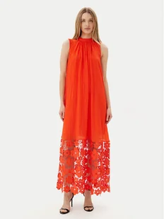 YAS Sukienka letnia Twigsy 26037703 Czerwony Relaxed Fit - Sukienki - miniaturka - grafika 1