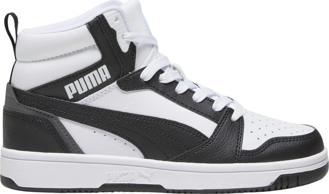 Buty dla dzieci Puma Rebound V6 Mid biało-czarne 393831 01 38,5
