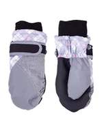 Rękawiczki - YOCLUB Rękawiczki narciarskie dziewczęce jednopalczaste kratka 14 cm - miniaturka - grafika 1