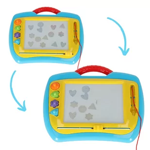Tablica magnetyczna tablet do rysowania znikopis stempelki niebieski XL - Tablice dla dzieci - miniaturka - grafika 3
