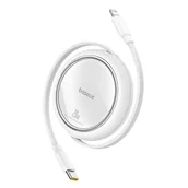 Kable USB - Kabel USB Baseus Free2Pull USB-C do iP 20W 1m (biały) - miniaturka - grafika 1