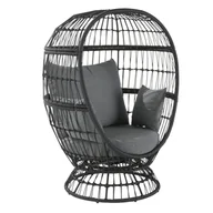 Fotele i krzesła ogrodowe - Naterial Fotel  ogrodowy Juno obrotowy antracytowy - miniaturka - grafika 1