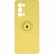 Etui i futerały do telefonów - Bizon Etui Case Silicone Ring Oppo Reno 6 Pro żółte BCSROPR6PYW - miniaturka - grafika 1