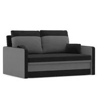 Sofy i kanapy - Sofa rozkładana 2-osobowa, Milton, 135x90x75 cm, czarny, szary - miniaturka - grafika 1