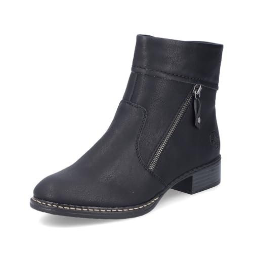 Rieker Damskie sztyblety 73460, czarne, 40 EU, czarny, 40 EU