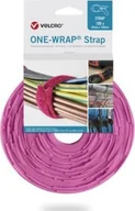 Taśmy klejące - VELCRO One Wrap 13 mm x 200 mm, 100 sztuk, różowa - miniaturka - grafika 1